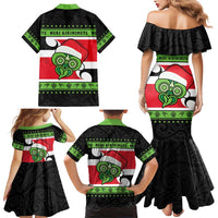 New Zealand Funny Christmas Family Matching Mermaid Dress and Hawaiian Shirt Maori Tiki LT05 - Polynesian Pride