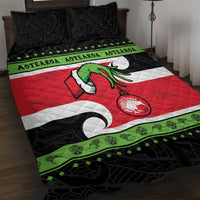 New Zealand Funny Christmas Quilt Bed Set Maori Tiki LT05 Black - Polynesian Pride