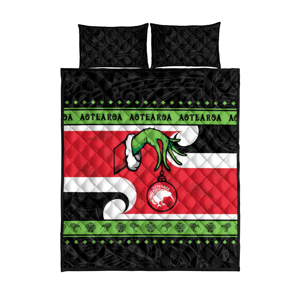 New Zealand Funny Christmas Quilt Bed Set Maori Tiki LT05 - Polynesian Pride