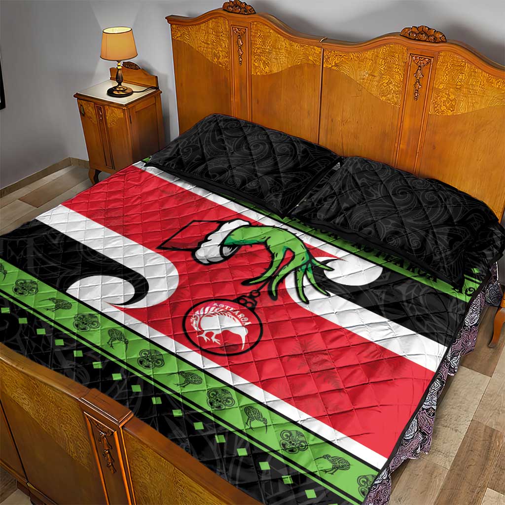 New Zealand Funny Christmas Quilt Bed Set Maori Tiki LT05 - Polynesian Pride