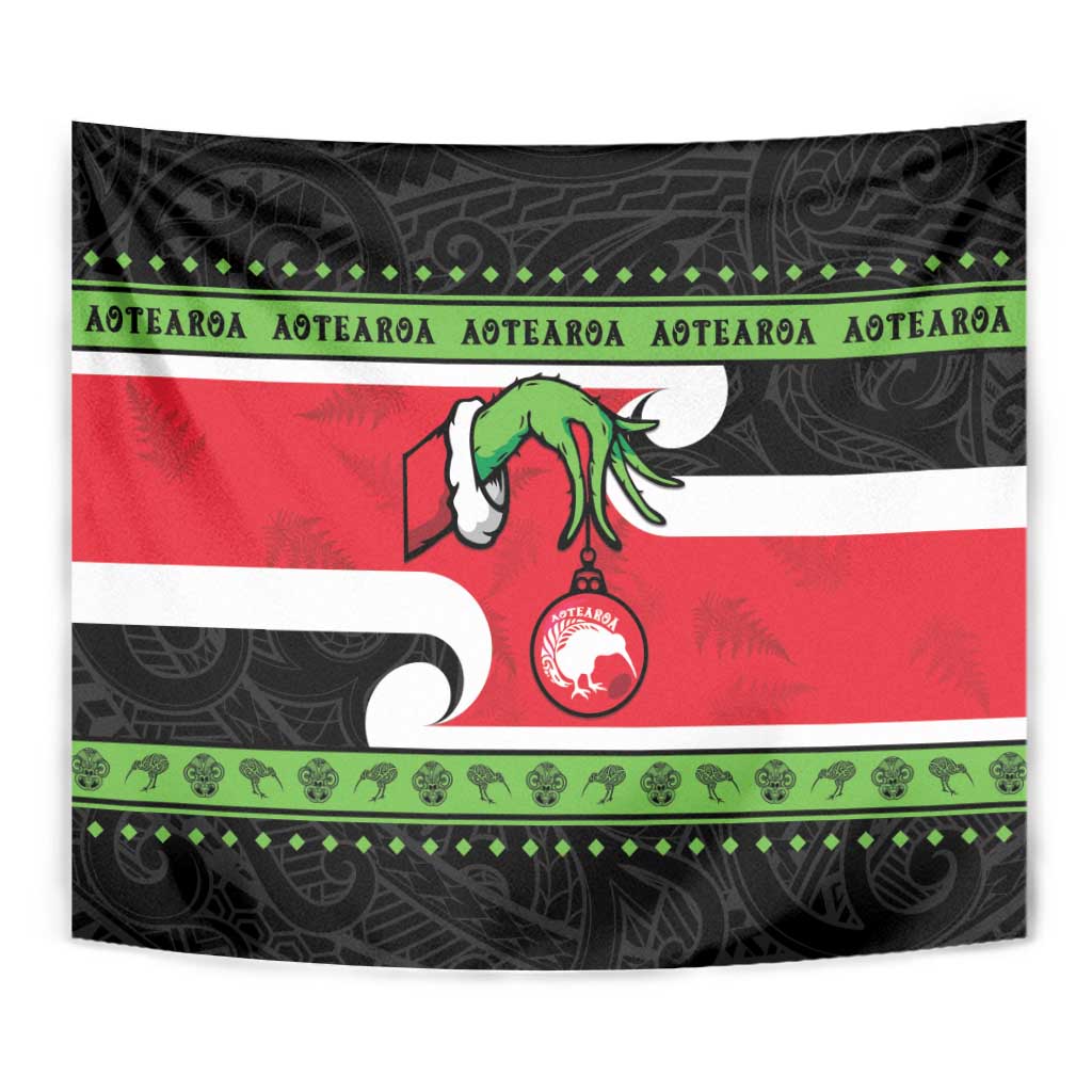 New Zealand Funny Christmas Tapestry Maori Tiki