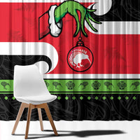 New Zealand Funny Christmas Window Curtain Maori Tiki LT05 - Polynesian Pride