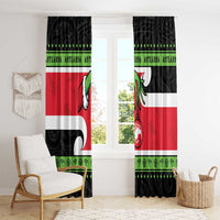 New Zealand Funny Christmas Window Curtain Maori Tiki LT05 - Polynesian Pride