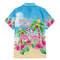 Hawaii Christmas Family Matching Mermaid Dress and Hawaiian Shirt Deck The Palms Holiday Flamingos LT05 - Polynesian Pride