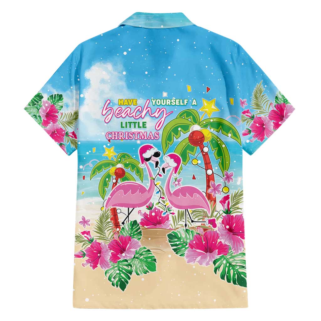 Hawaii Christmas Family Matching Puletasi and Hawaiian Shirt Deck The Palms Holiday Flamingos LT05 - Polynesian Pride