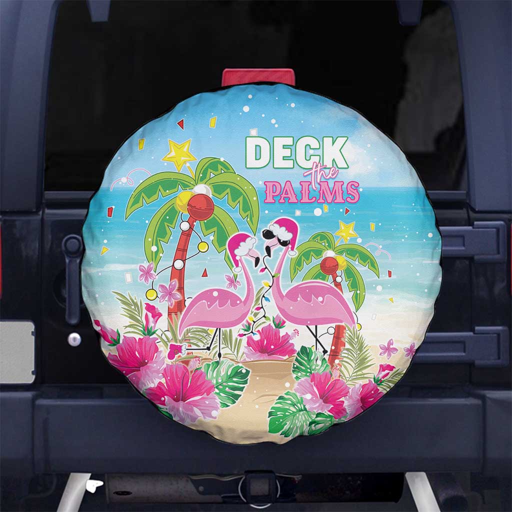 Hawaii Christmas Spare Tire Cover Deck The Palms Holiday Flamingos