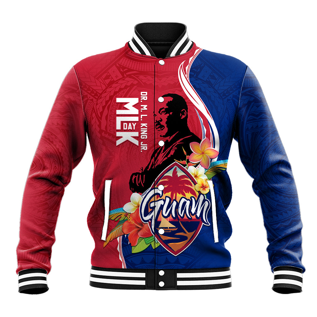 Guam Martin Luther King Jr Day Baseball Jacket LT05 Unisex Red - Polynesian Pride