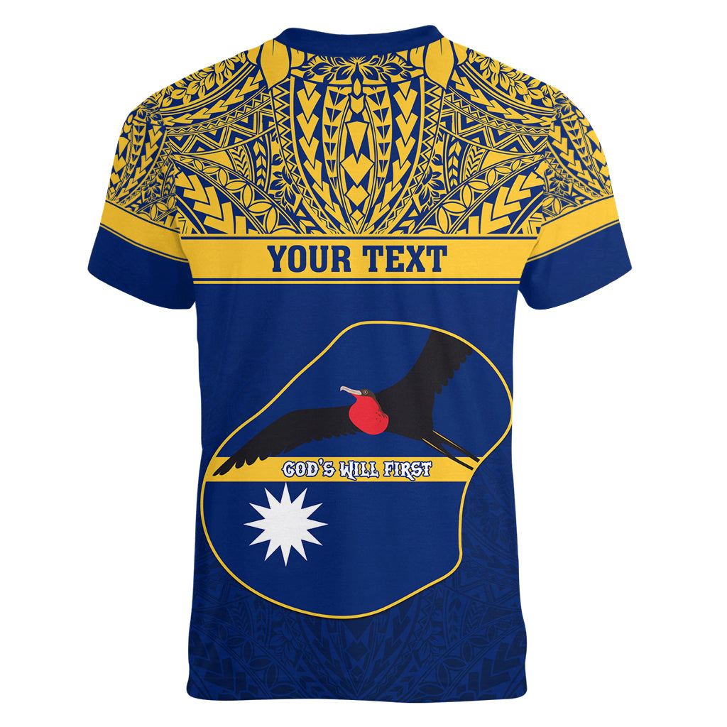 Personalised Repubrikin Naoero Independence Day Women V Neck T Shirt Tamanu With Coat Of Arms LT05 - Polynesian Pride