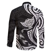 Hawaii Manta Ray Family Matching Tank Maxi Dress and Hawaiian Shirt Polynesian Art Tattoo LT05 - Polynesian Pride