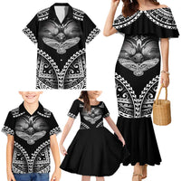 Hawaiian Hawk Family Matching Mermaid Dress and Hawaiian Shirt Polynesian Pattern Style LT05 - Polynesian Pride