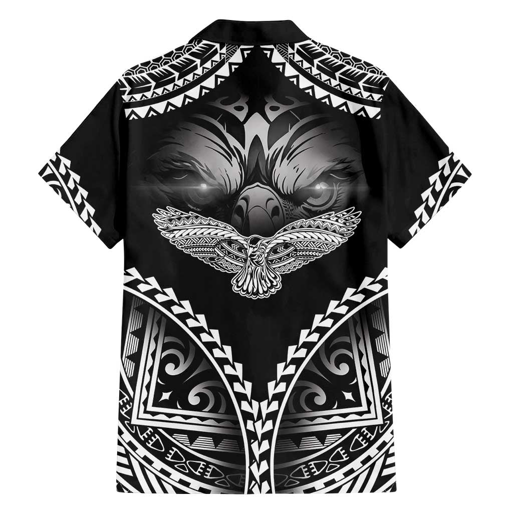 Hawaiian Hawk Family Matching Off Shoulder Maxi Dress and Hawaiian Shirt Polynesian Pattern Style