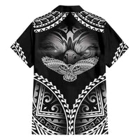 Hawaiian Hawk Family Matching Tank Maxi Dress and Hawaiian Shirt Polynesian Pattern Style