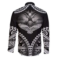 Hawaiian Hawk Family Matching Tank Maxi Dress and Hawaiian Shirt Polynesian Pattern Style