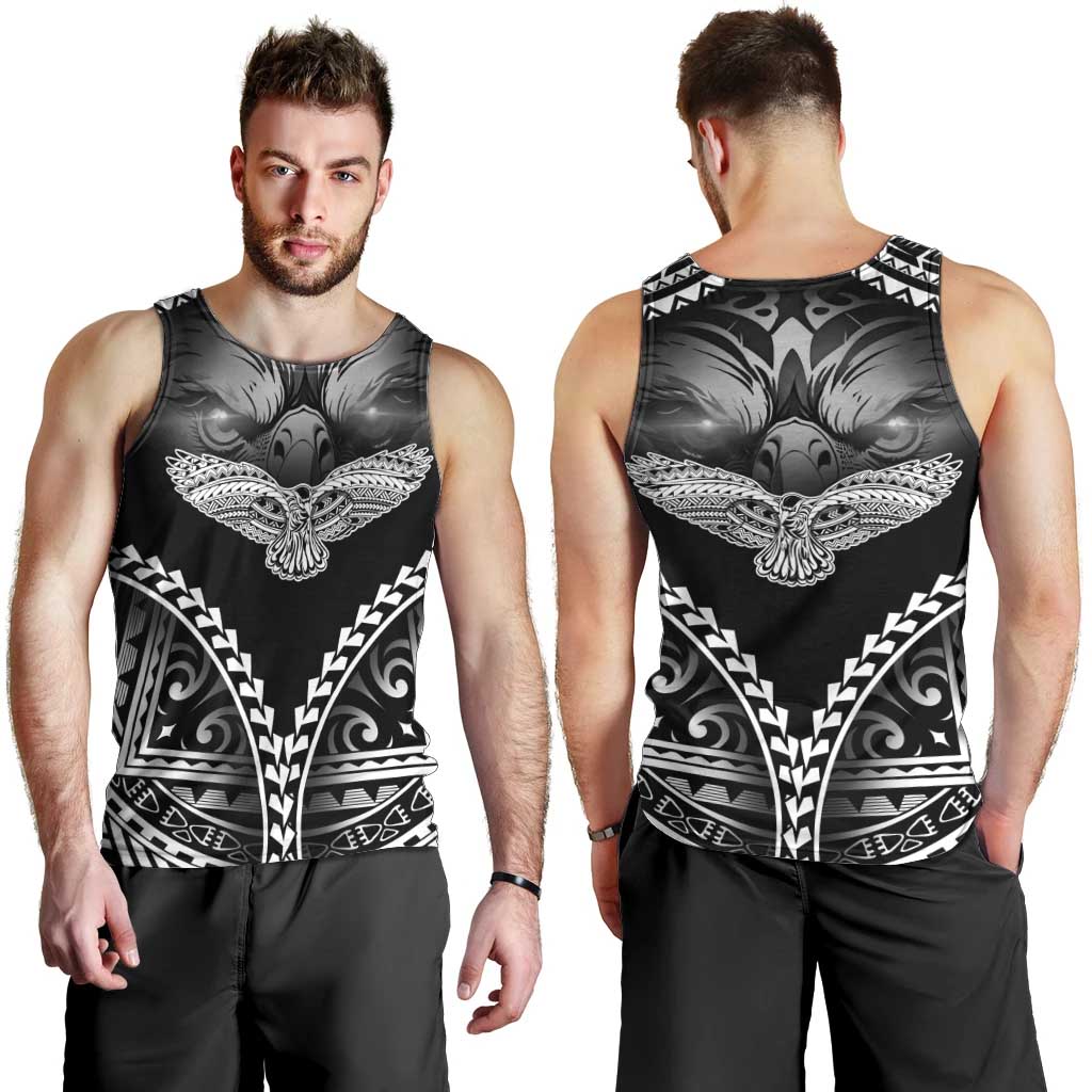 Hawaiian Hawk Men Tank Top Polynesian Pattern Style