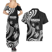 Hawaii Ohana Means Family Couples Matching Summer Maxi Dress and Hawaiian Shirt Sea Turtle Polynesian Style LT05 - Polynesian Pride