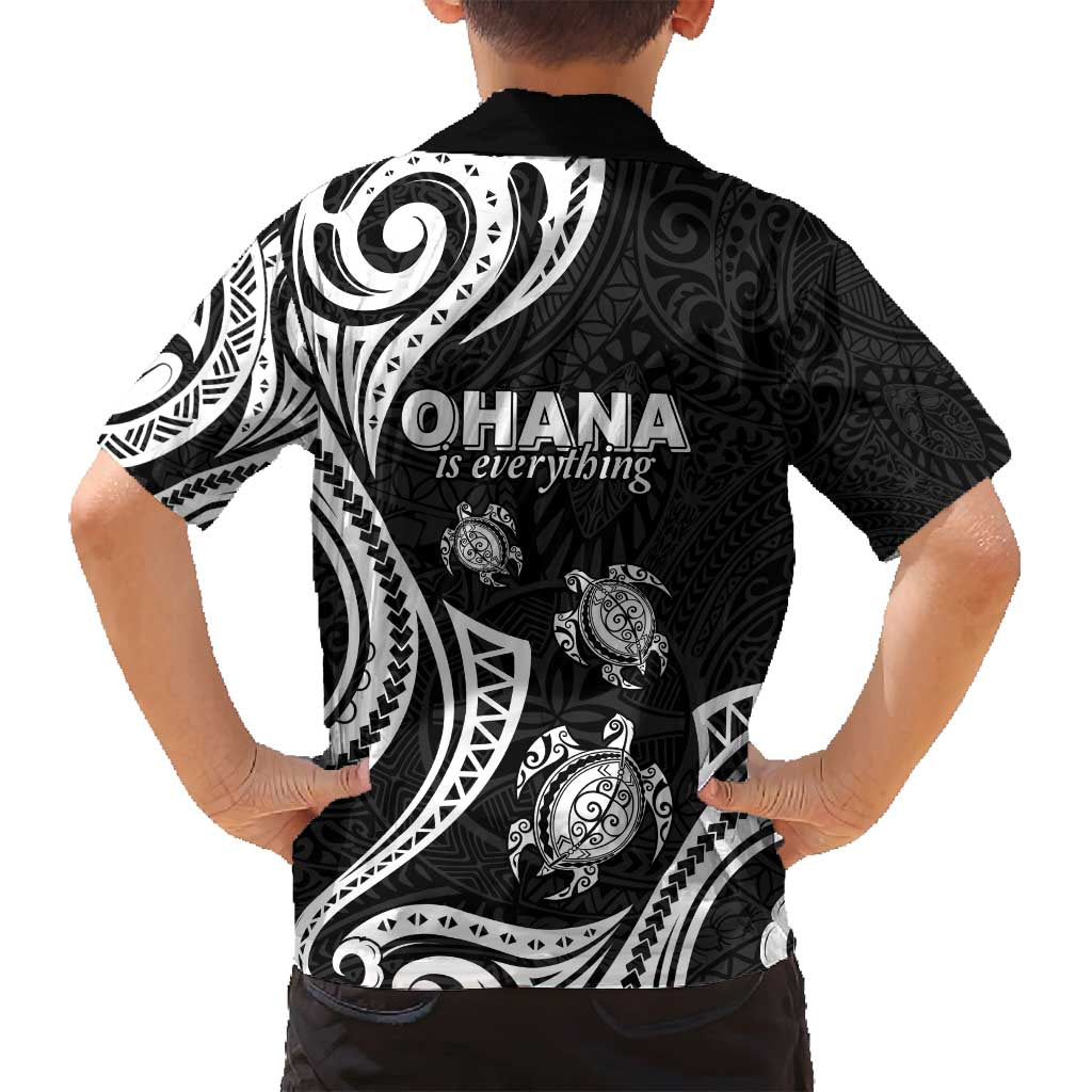 Hawaii Ohana Means Family Family Matching Puletasi and Hawaiian Shirt Sea Turtle Polynesian Style LT05 - Polynesian Pride