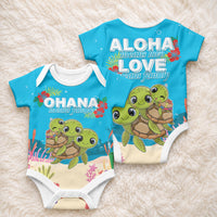 Ohana Hawaii Baby Onesie Kawaii Family Turtle LT05 - Polynesian Pride