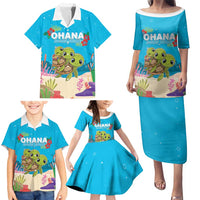 Ohana Hawaii Family Matching Puletasi and Hawaiian Shirt Kawaii Family Turtle LT05 - Polynesian Pride