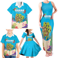 Ohana Hawaii Family Matching Tank Maxi Dress and Hawaiian Shirt Kawaii Family Turtle LT05 - Polynesian Pride