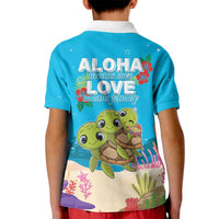 Ohana Hawaii Kid Polo Shirt Kawaii Family Turtle
