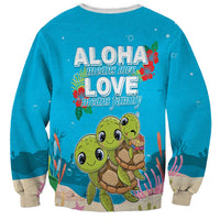 Ohana Hawaii Sweatshirt Kawaii Family Turtle