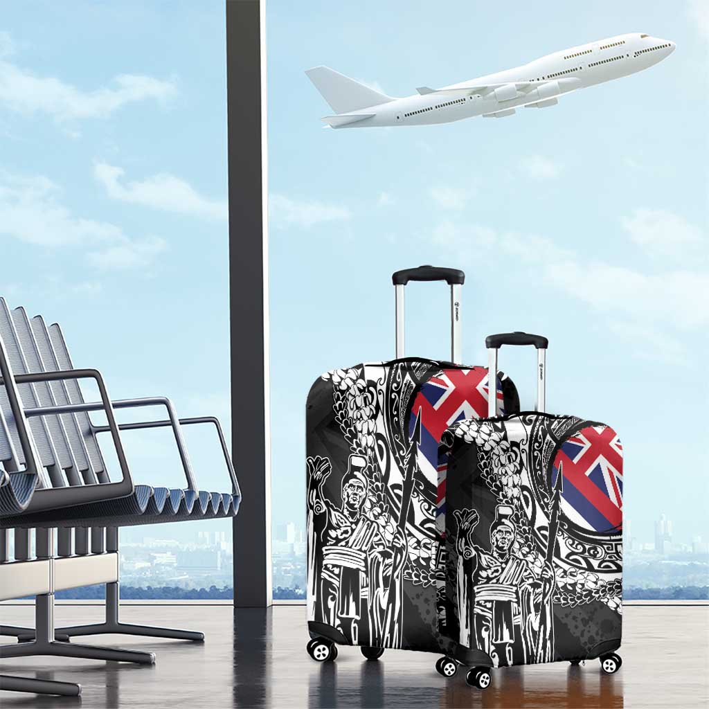 Hawaii King Flag Luggage Cover Hawaiian Maile Lei - Polynesian Pride