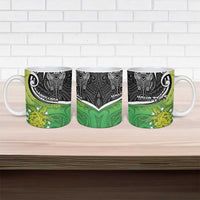 Personalised New Zealand Cook Islands Ceramic Mug Maori Tiki With Circle Stars Turtle LT05 - Polynesian Pride