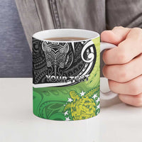 Personalised New Zealand Cook Islands Ceramic Mug Maori Tiki With Circle Stars Turtle LT05 - Polynesian Pride