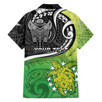 Custom New Zealand Cook Islands Hawaiian Shirt Maori Tiki With Circle Stars Turtle - Polynesian Pride