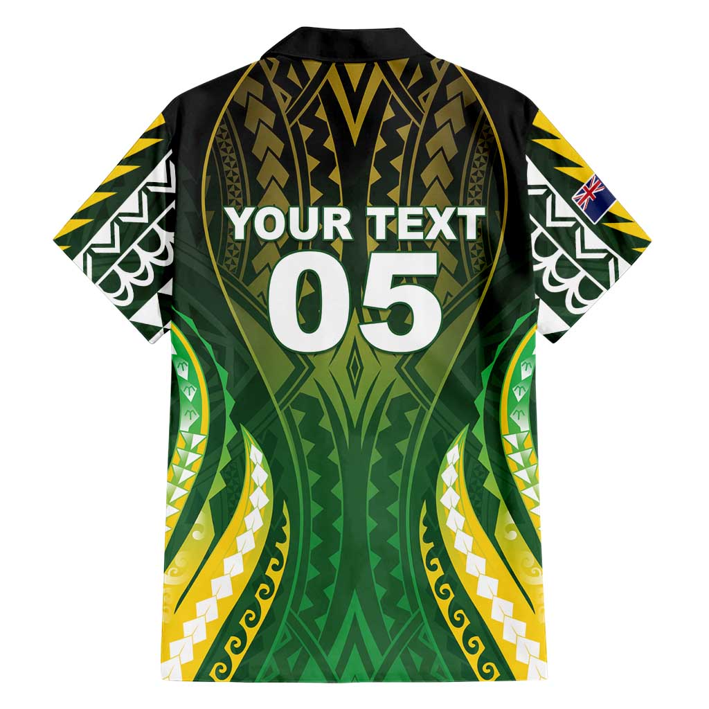 Custom Cook Islands Rugby Hawaiian Shirt Unique Style Green Version - Polynesian Pride