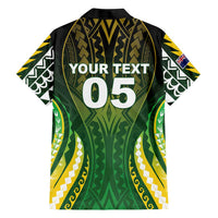 Custom Cook Islands Rugby Hawaiian Shirt Unique Style Green Version - Polynesian Pride