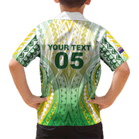 Custom Cook Islands Rugby Family Matching Puletasi and Hawaiian Shirt Unique Style White Version - Polynesian Pride