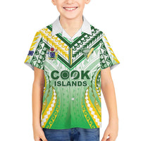 Custom Cook Islands Rugby Family Matching Summer Maxi Dress and Hawaiian Shirt Unique Style White Version - Polynesian Pride