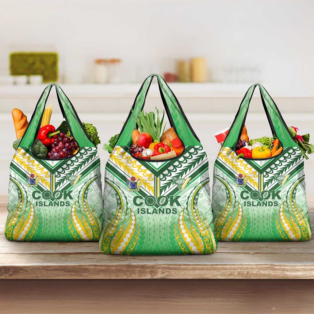Cook Islands Rugby Grocery Bag Unique Style White Version - Polynesian Pride