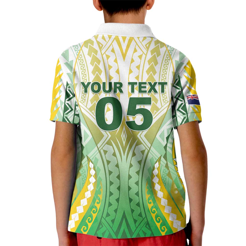 Custom Cook Islands Rugby Kid Polo Shirt Unique Style White Version - Polynesian Pride