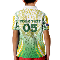 Custom Cook Islands Rugby Kid Polo Shirt Unique Style White Version - Polynesian Pride
