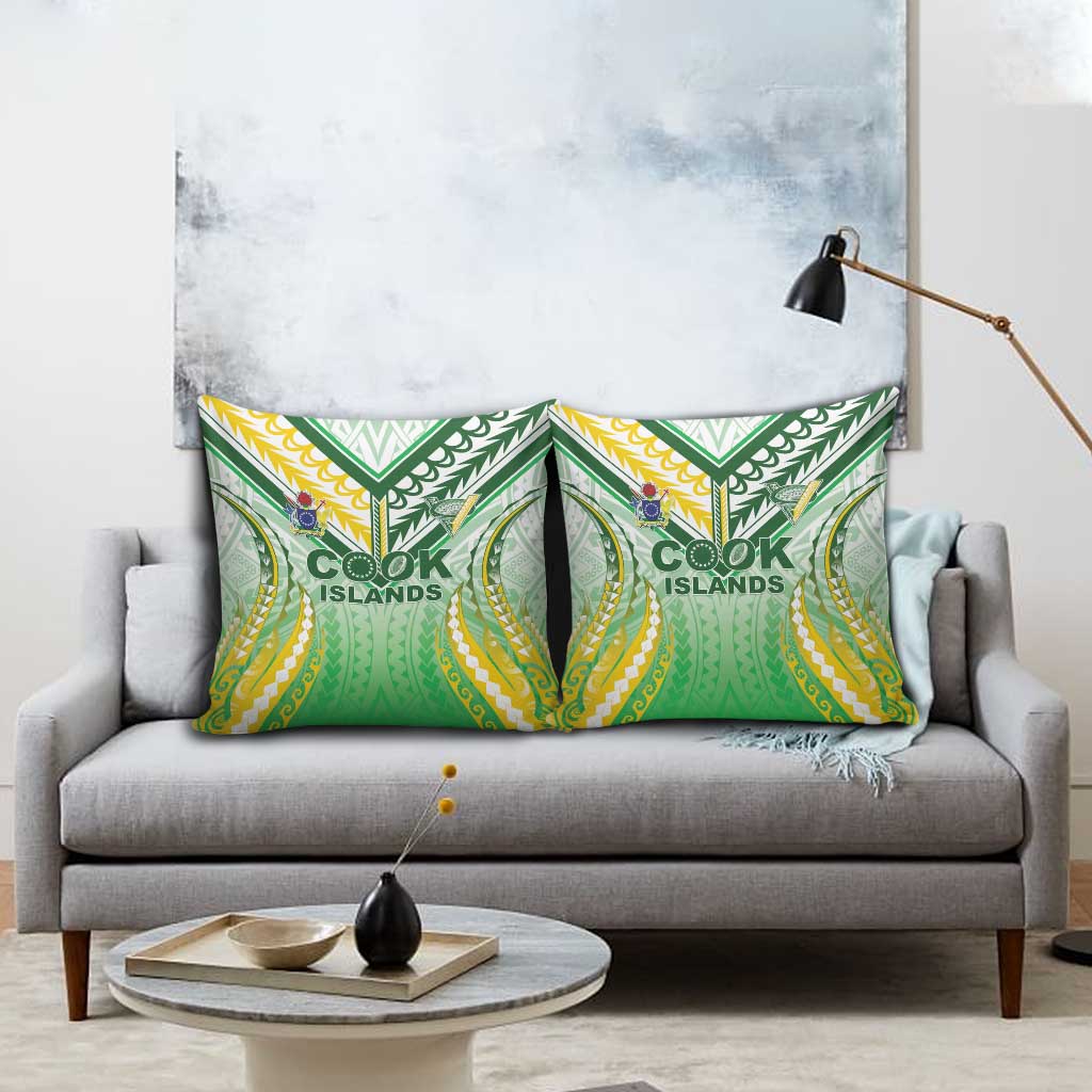 Cook Islands Rugby Pillow Cover Unique Style White Version - Polynesian Pride