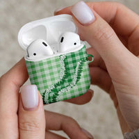 Green Hawaii Palaka AirPods Case Hawaiian Honohono Lei