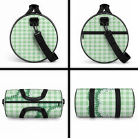 Green Hawaii Palaka Duffle Bag Hawaiian Honohono Lei