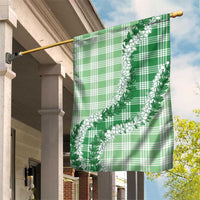 Green Hawaii Palaka Garden Flag Hawaiian Honohono Lei
