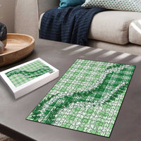 Green Hawaii Palaka Puzzle Hawaiian Honohono Lei