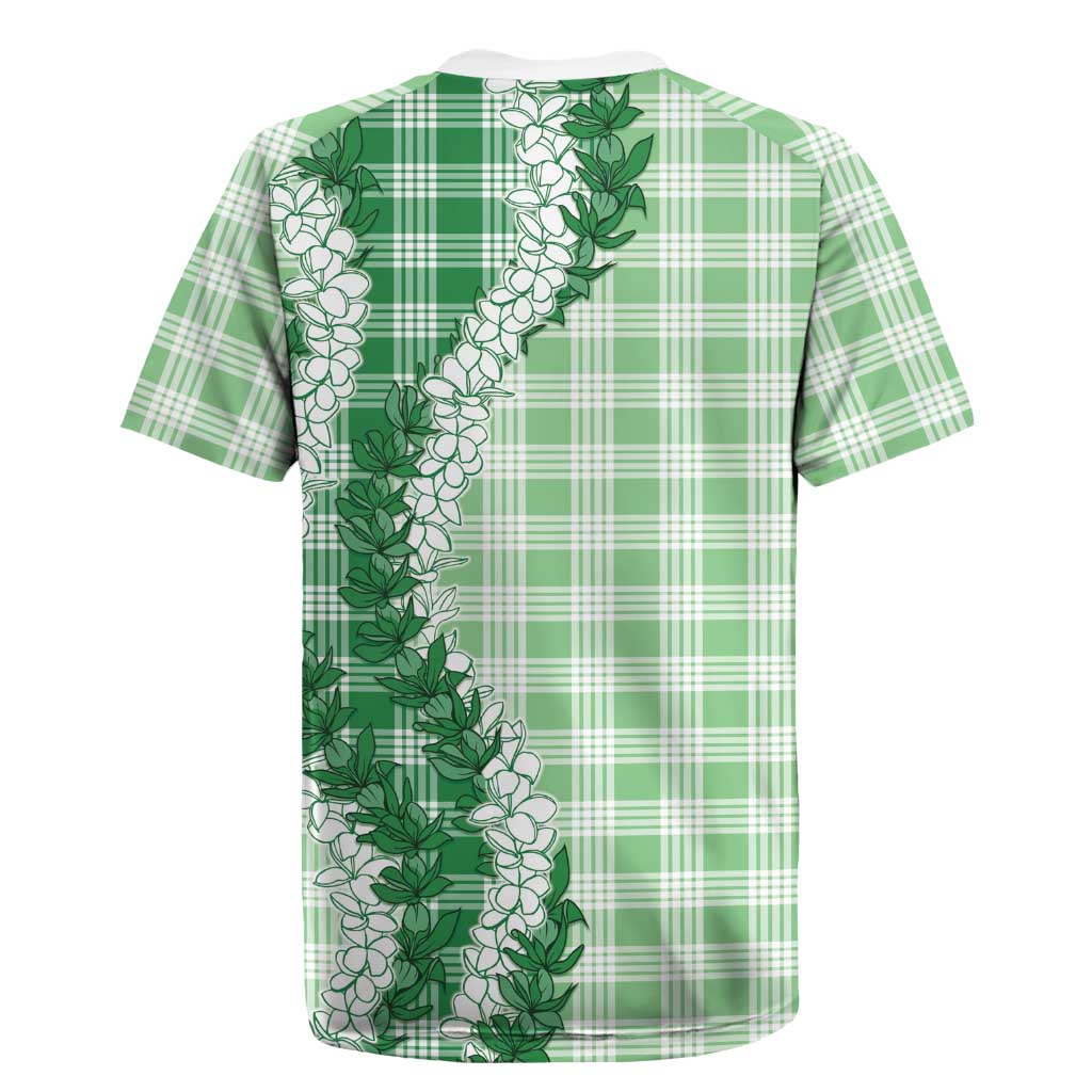 Green Hawaii Palaka Rugby Jersey Hawaiian Honohono Lei