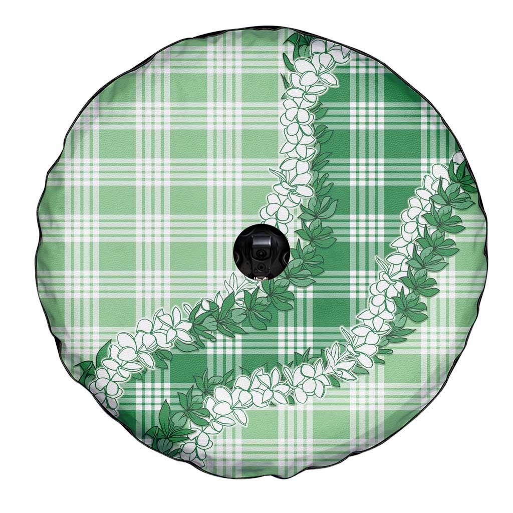 Green Hawaii Palaka Spare Tire Cover Hawaiian Honohono Lei