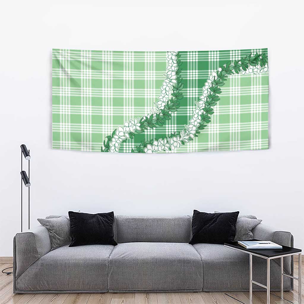 Green Hawaii Palaka Tapestry Hawaiian Honohono Lei