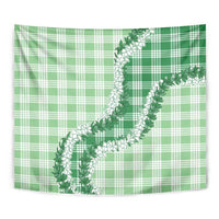 Green Hawaii Palaka Tapestry Hawaiian Honohono Lei