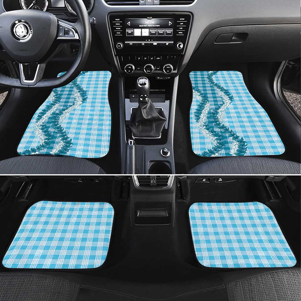Blue Hawaii Palaka Car Mats Hawaiian Honohono Lei