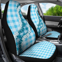 Blue Hawaii Palaka Car Seat Cover Hawaiian Honohono Lei