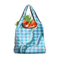 Blue Hawaii Palaka Grocery Bag Hawaiian Honohono Lei
