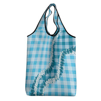 Blue Hawaii Palaka Grocery Bag Hawaiian Honohono Lei