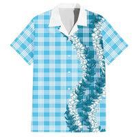Blue Hawaii Palaka Hawaiian Shirt Hawaiian Honohono Lei LT05 Blue - Polynesian Pride